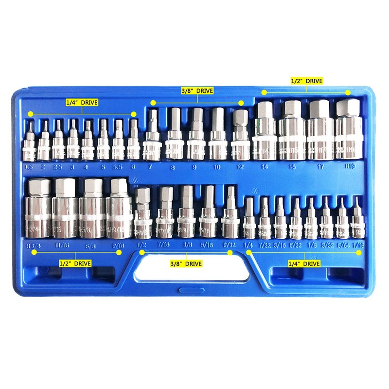 Master Hex Bit Socket Set Allen Wrench Bit Kit Hex