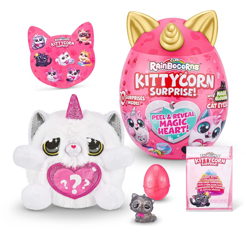 Rainbocorns Kittycorn Surprise, Surprise Plush Pet Unboxing (stilar kan variera)