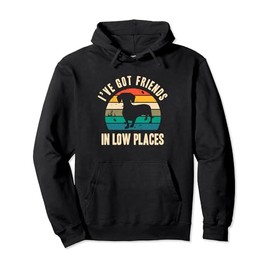 I've Got Friends In Low Places Funny Dachshund Vintage Gift Pullover Hoodie