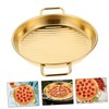 Operitacx Stainless Steel Pizza Plate Perforated Baking Tray for Even