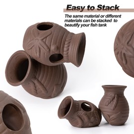 Jabukosu Aquarium Decorations Cave-Pleco Cave-Fish Tank Decorations-Aquarium Rocks-Fish Tank Decor-Fish Aquarium Accessories Bowl Decorations Cave Rocks-Betta Fish Tank for Fish Ornament Hideaway