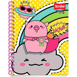 Scribe, TWINKLE, Cuaderno Profesional Espiral Doble de Pasta Semi Rígida, Cuadro 5 mm de 100 Hojas (Diseño de Portada Aleatoria)
