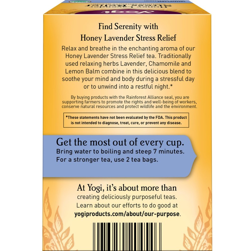 Yogi Tea Honey Lavender Stress Relief Tea - 16 Tea