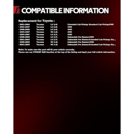 Torchbeam 4 PCS Front and Rear Complete Shock Absorber Strut & Coil Spring Assembly Replacement for Toyota Tacoma 1995-2004 171352L/171352R/344428 * 2