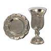 Kiddush Cup with Matching Tray Jewish Shabbat Cup on Base