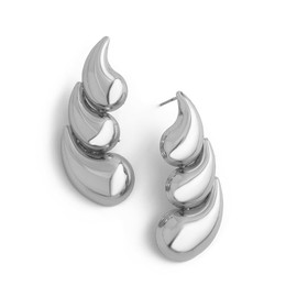 FDEETY Drop Earrings Gold Fashion Jewellery Earrings Gold Hanging Hoop Earrings Silver 925 Gold Jewellery Silver Earrings Women's Golden Earrings Silver 925 Hanging Earrings for Women, Zinc, No