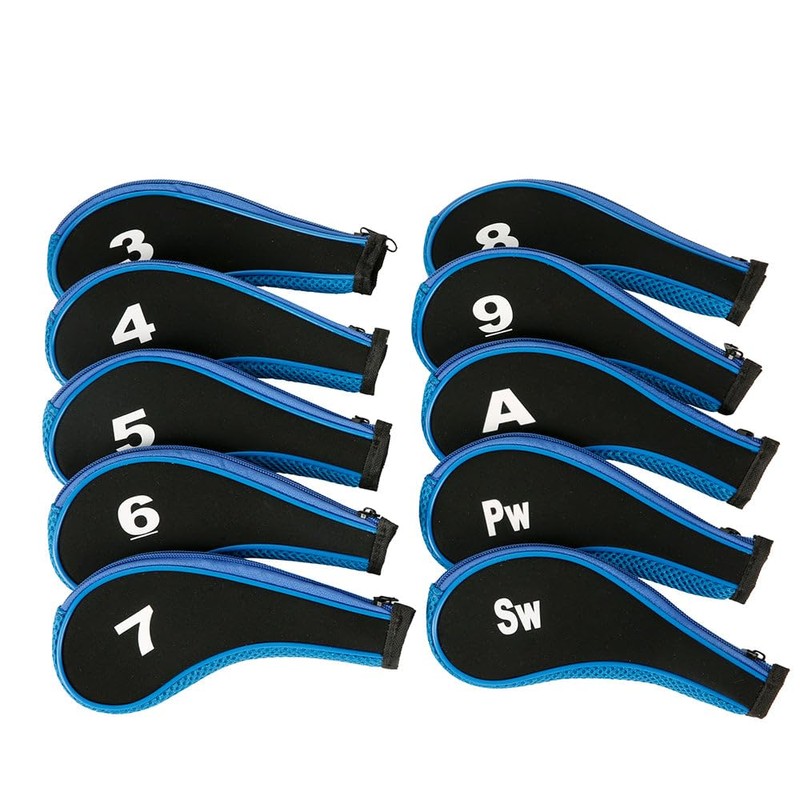 Golf Club Iron Head Covers 10 Piece Set Headcover Shaft