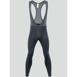 qualidyne Mens Cycling Bib Pants Fleece-Lined 4D Padded Bike Bib Tights Bicycle Biking Long Pants Grey