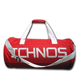 ICHNOS 25L Gym Sport Travel Duffle Active Bag with Handles and Shoulder Strap (Red)