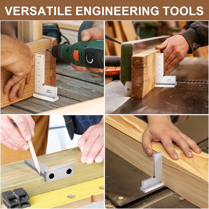 Fentar Engineer's Square, Precise 90° Try Square Made of Solid