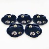 Koransha R3003-FS4 R3003-FS4 Famous Dish, Ruri Hanamaru Crest, 5 Piece