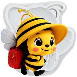TAOXIBEI Cartoon Bee Polymer Clay Mold Bee Silicone Resin Molds for DIY Crafts Epoxy Resin Casting Air Dry Polymer Clay Plaster Jewelry Making