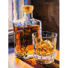 BRTITA 5D Wine on The Table Diamond Painting Kits for Adults DIY Wine Diamond Art Kits for Beginner Full Drill Diamonds Painting Gem Art for Gift Wall Decor 12x16in / 30x40cm