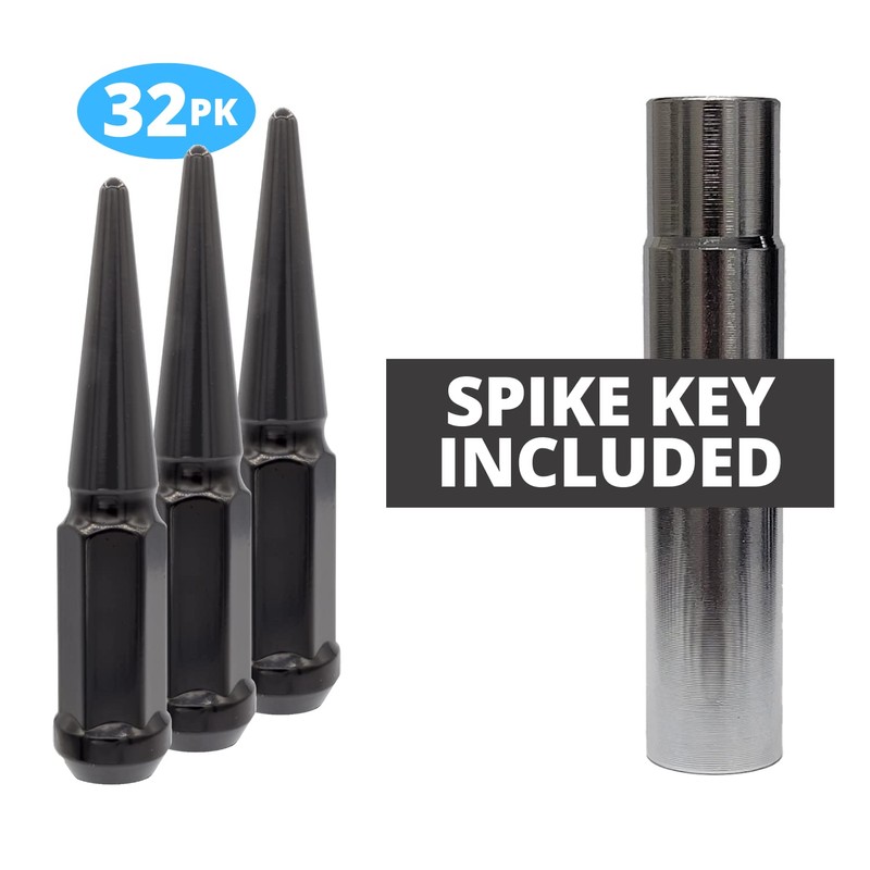 14X1.5 Spike Lug Nuts 3/4" Hex 4.37" 8 Lug Install
