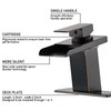 AVSIILE LED Bathroom Sink Faucet, Oil Rubbed Bronze Waterfall Single