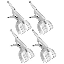 QWORK 9" Locking Pliers, 4 Pack Metal Welding Clamp, Quick-lock Release for Easy Removal