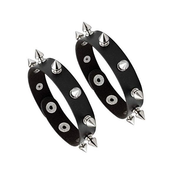 Manfnee Punk Gothic Bracelet Spike Rivet Cuff Bangle Metal Studded