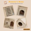 JOURINE 2 Packs Tiny Hamster Maze Wooden House Pastoral Style