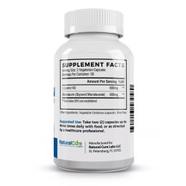 Natural Cure Labs L-Lysine + Monolaurin 600mg 1:1 Ratio