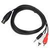 DIN 8 Pin to 3.5mm 2 RCA Cable Male to