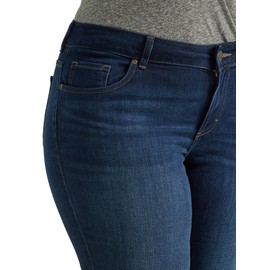 Lee Women's Plus Size Legendary Mid Rise Straight Leg Jean Nightshade 18 Plus Petite