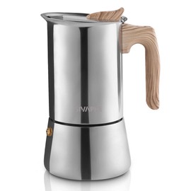 Sivaphe Stainless Steel Stovetop Espresso Coffee Maker, 6cups Espresso pot, 300ml Moka Campaing Coffee Pot, Induction Italian Mocha Pot with Step-by-step Instructions(1 Cup=50ml)