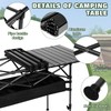 DIIGER Folding Camping Table, Portable Iron Roll-up Picnic Backpacking Table