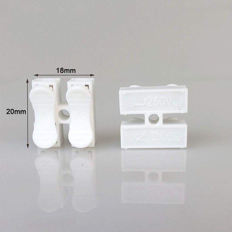 Aiqeer 100 Pcs CH2 Spring Wire Connectors, Electrical Cable Clamp