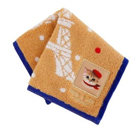 Paul & Joe PAUL & JOE ACCESSOIRES 000287-0003-02 Towel Handkerchief, Nounette in Paris (Beige), 100% Cotton, Women's Hand Towel, Approx. 9.8 inches (25 cm)