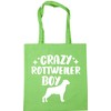 Hippowarehouse Crazy rottweiler boy - dog Tote Shopping Gym Beach
