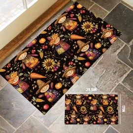 amepay Autumn Scarecrow Harvest Indoor Door Mat – Stylish 17x29.5in Non-Woven Fabric Floor Doormat with Fall Sunflower Festive, for Porch Insider,Bedroom,Living Room - Thanksgiving Decor Rug Gifts