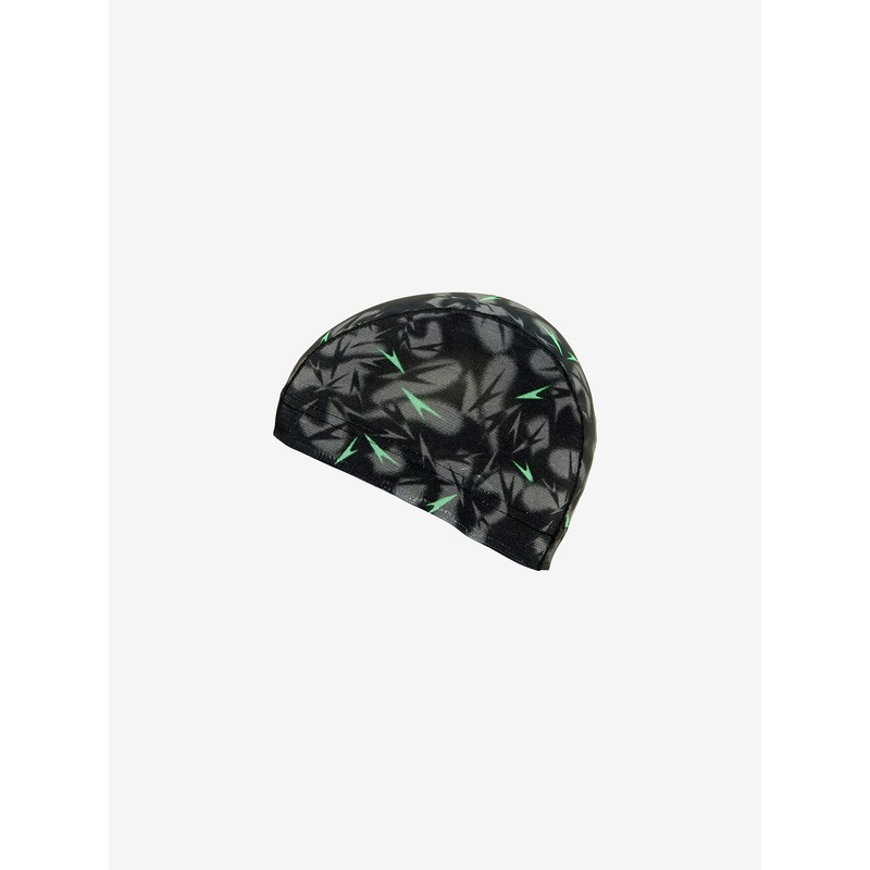 speedo SE12351 Swim Cap, Shadow Boom Mesh Cap, Black/Green, M