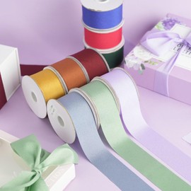 CHUQING Ribbon Dusty Blue 1.5 inch x 25 Yard Polyester Solid Color Ribbons for Wedding, Wreath, Baby Shower,Party Wreath Decoration