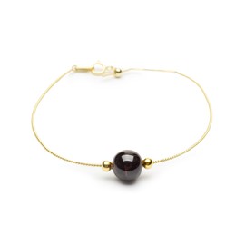 [Fukuenkaku] 12 Types to Choose from Birthstone x Gold Wire Bracelet, Silver 925, 0.3 inches (8 mm), Original Design, Sold as 1 Piece_TA1 [Natural Stone, Power Stone, Gift, Necklace, Accessories]