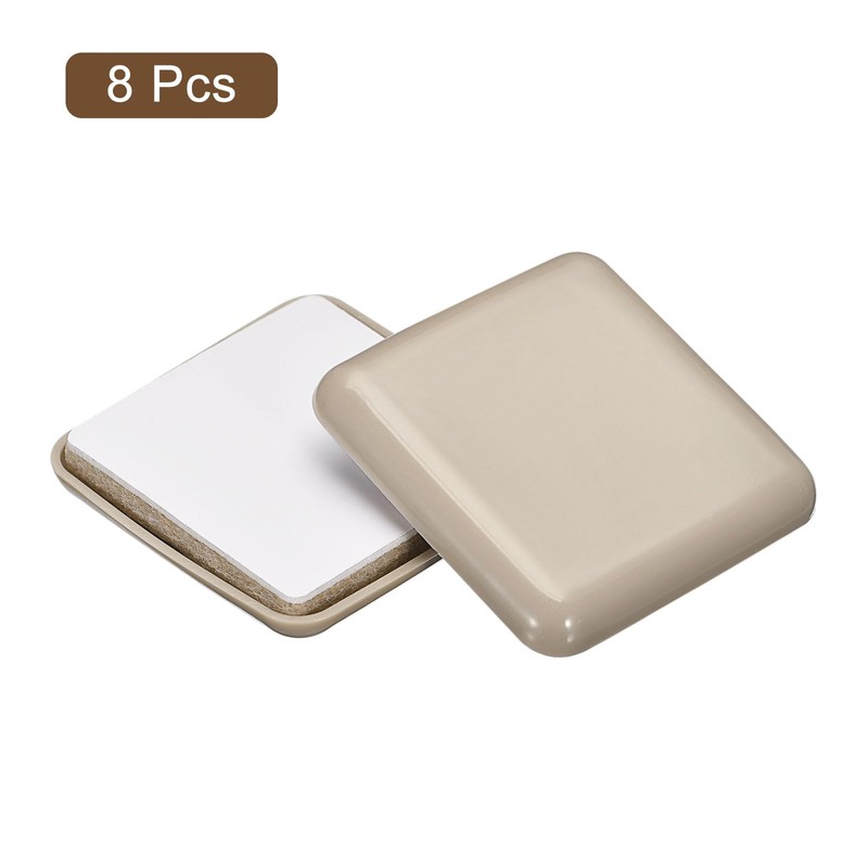 uxcell Furniture Sliders, 8Pcs 2" - Plastic Self-Adhesive Square Sliding