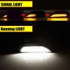GTINTHEBOX LED White DRL Sequential Amber Turn Signal Lights For
