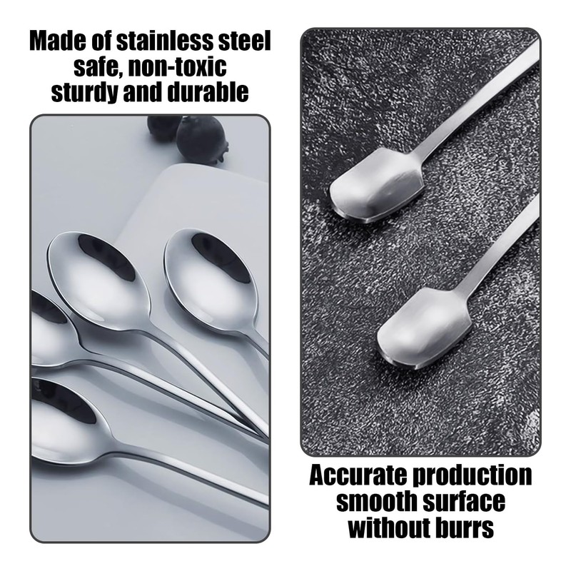 4 Piece Stainless Steel Spoons and 4 Piece Mixing Spoon,