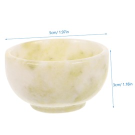IWOWHERO Jade Shaving Soap Bowl Small Container Comfortable Safe Use Men for Warm Foams Home Grooming