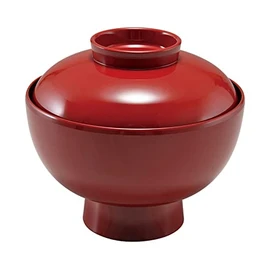 Fukui Craft 33710770 Heat Resistant Zoboi Bowl, 1.6 inches (4.2 cm), Total Vermilion