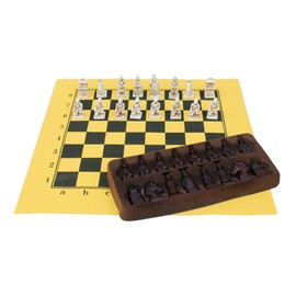 Dickly Chess Set,Terracotta Horses Chess Set,Resin,Premium,Chess Terracotta Horses for Gift Idea Gift for Kids and Adults