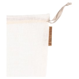 Nut Milk Bag Eco Fair from Germany - Natural Material Mix Pack of 2 Linen and Cotton - Make Your Own Nut Milk - Nectarbar Raw Food Filter Bag 100% Plastic Free