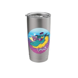 Alligator With Sunglasses Retro Vintage Gator animal nature Stainless Steel Insulated Tumbler