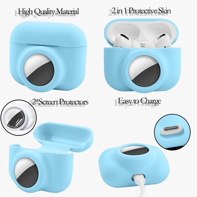 2 in 1 Protective Skin Case Compatible for Airpods Pro