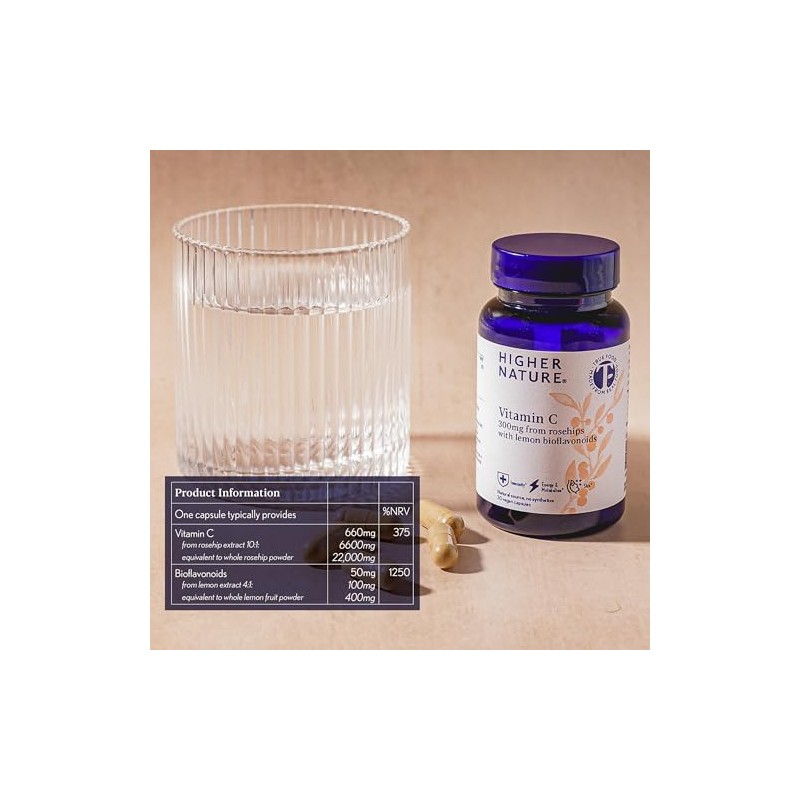 Higher Nature 300mg Vitamin C - True Food® Formula -