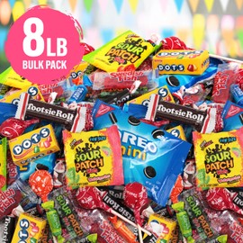 Chocolate and Candy Mix, 8lb Pack of Bulk Chocolate Candy Individually Wrapped, Perfect Chocolates Variety Pack for Parties or Candy Buffets, Assorted Candy Variety Pack for Sharing or Gifting