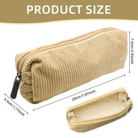 Pencil Case, Aesthetic Pencil Case in Corduroy, Pencil Case Girls, Small Pencil Case, for Boys, Teenagers, Back to School, Pencil Case, Study Must Haves, Pencil Case, brown, Unisex