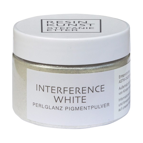 Resin Kunst Pearlescent Pigment Powder, Interference White, 50 g, Mica