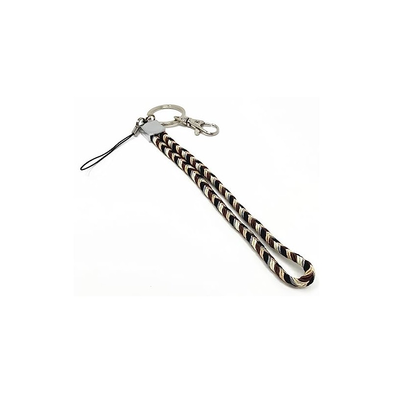 Braided Silk Wristlet Keychain for key, ID holder, Cell phone,