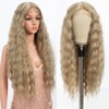 Style Icon 30" Long Water Wave Curly Middle Part Synthetic