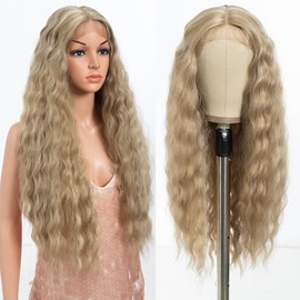 Style Icon 30" Long Water Wave Curly Middle Part Synthetic Lace Front Wig (PR 16/613)